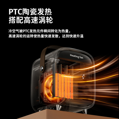 2022년 가지고 다닐 수 있는 작은 1000W 요업 PTC 데스크 탑 시원한 정화 공간 팬 업라이트 2 핀 소켓 팬 히터 무음 송풍기