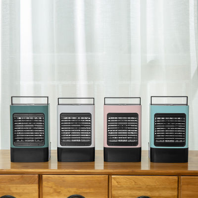 휴대용 공기 냉각기 팬, LED 조명, 책상 크기, 바람 방향 조절 가능